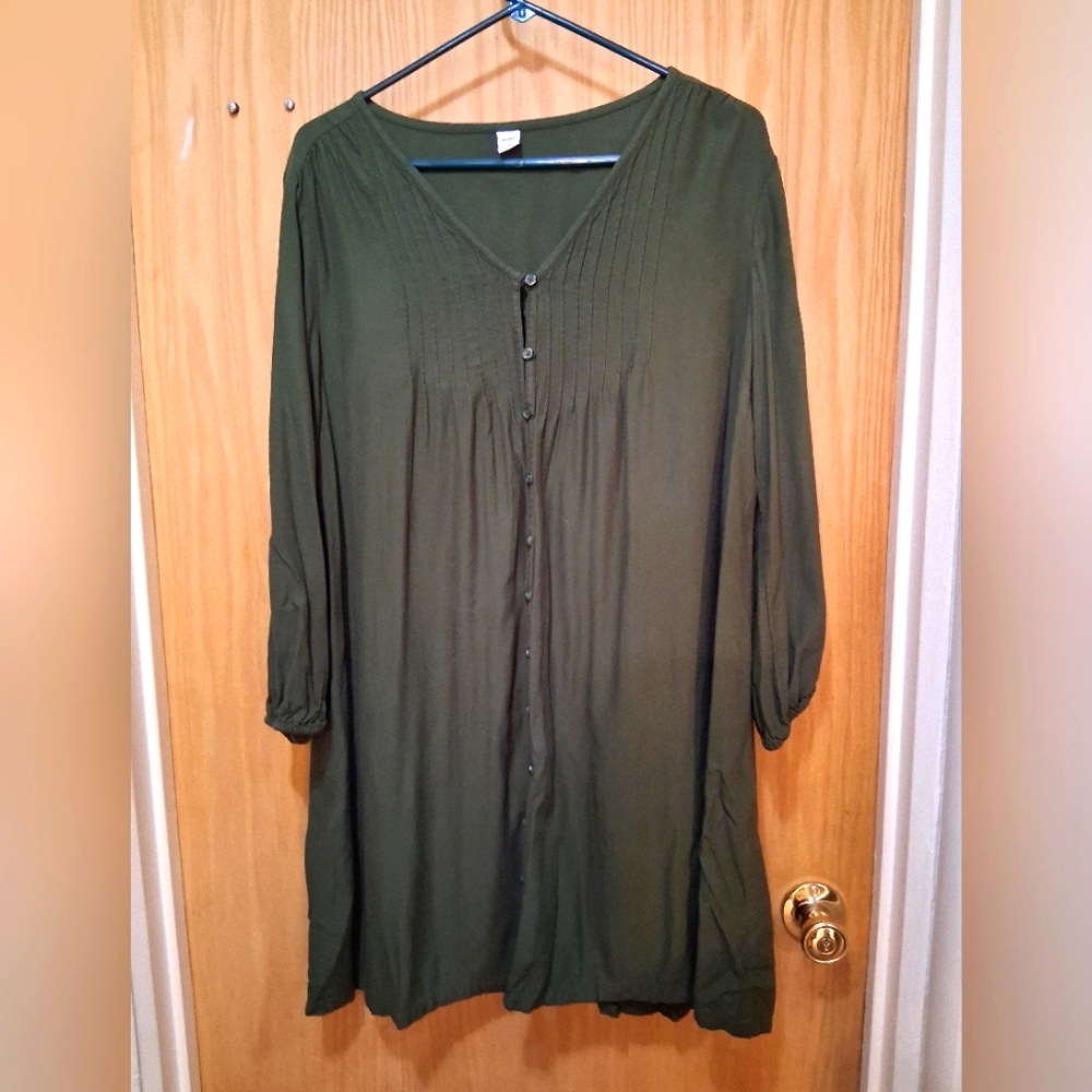 Old Navy Khaki Green Dress Size L
